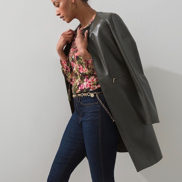 NWT Chico’s Edge to Edge Faux Leather Topper Size XL - Picture 3 of 5